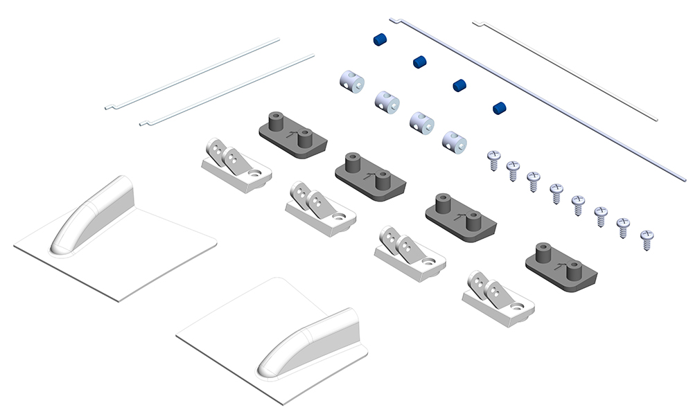 Multiplex 1-00628 Small parts with motor mount FunRacer