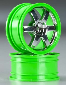 Wheels Volk Racing TE37 Chrome-Green 1/16 (2)