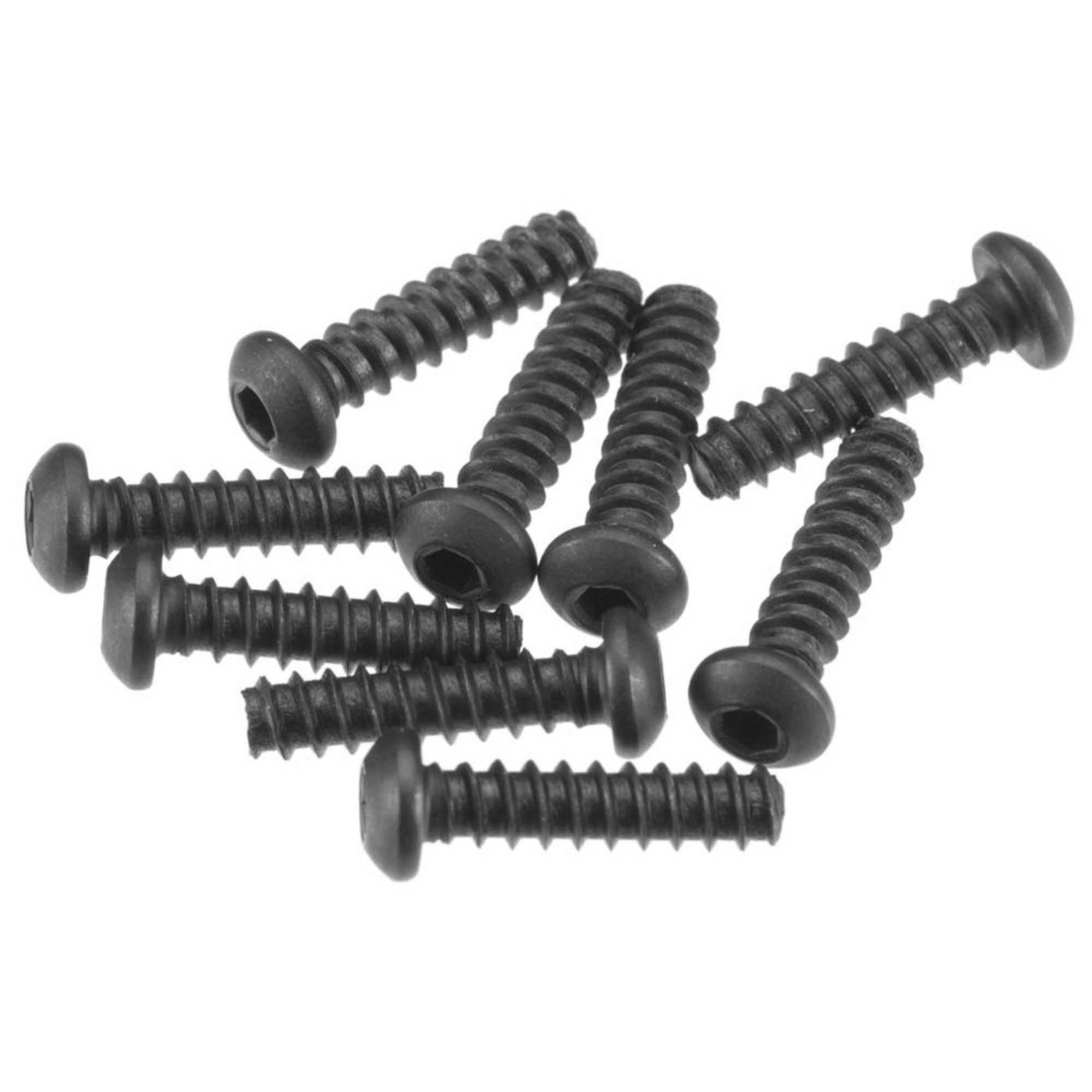 Axial AXA0424 HexSckt TappingButton Hd M2.6x10mm Blk(10)
