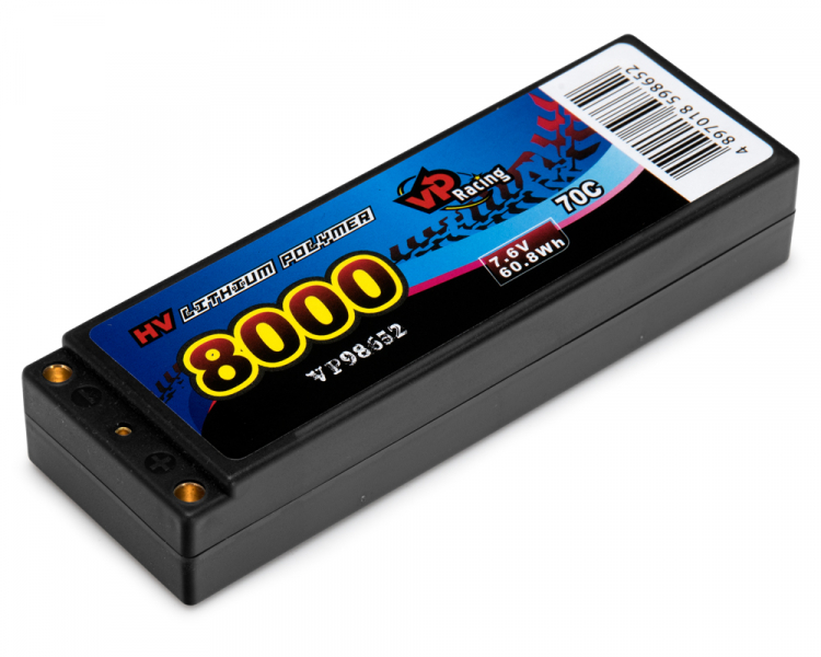 Vapex VP98652 Li-Po Batteri 2S 7,6V 8000mAh 70C EFRA2019
