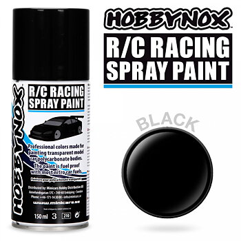 Hobbynox 1101 Svart R/C Racing Spray Färg 150 ml