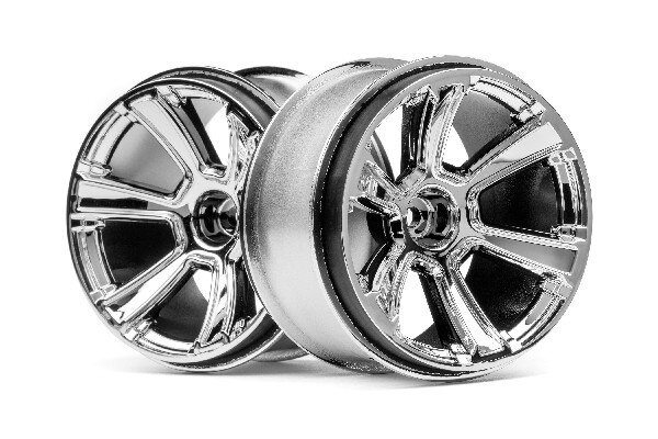 HPI HP115324 6-Shot Mt Wheel (Chrome/2Pcs)