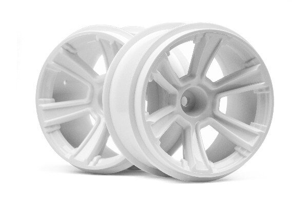 HPI HP115325 6-Shot Mt Wheel (White/2Pcs)