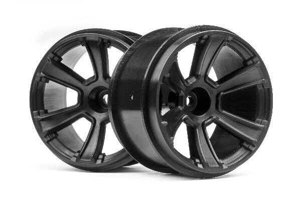 HPI HP115327 6-Shot Mt Wheel (Black/2Pcs)