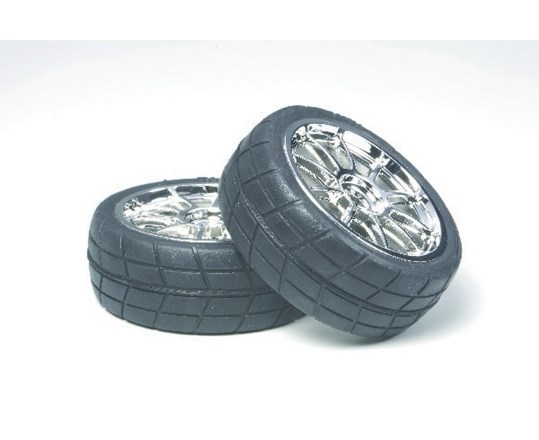 TAMIYA 53956 10-S hjul m/ limmade däck 2stk 24mm - 2