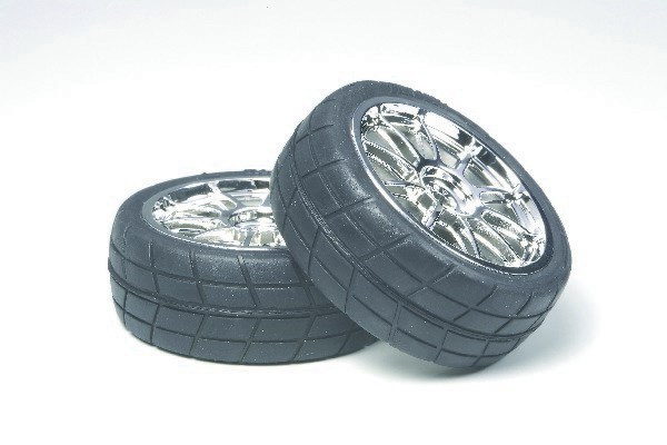 TAMIYA 53956 10-S hjul m/ limmade däck 2stk 24mm