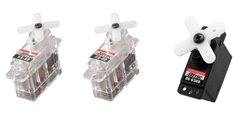 Multiplex Inomhus servoset 2 x HS-40 & 1xHS-65HB