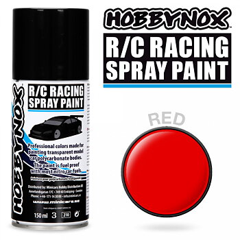 Hobbynox 1302 Röd R/C Racing Spray Färg 150 ml