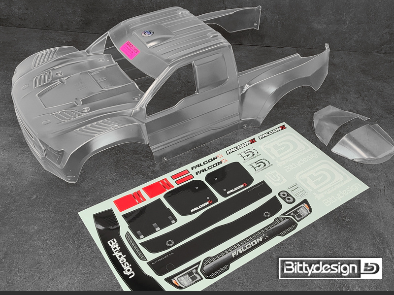 BITTYDESIGN BDTRX7-FLCK FALCON-X Body for TRAXXAS UDR (Unpainted/Cut-out) 1.5mm - 3