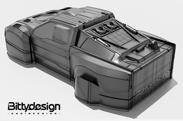 BITTYDESIGN BDTRX7-FLCK FALCON-X Body for TRAXXAS UDR (Unpainted/Cut-out) 1.5mm - 8