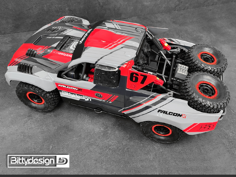BITTYDESIGN BDTRX7-FLCK FALCON-X Body for TRAXXAS UDR (Unpainted/Cut-out) 1.5mm - 5