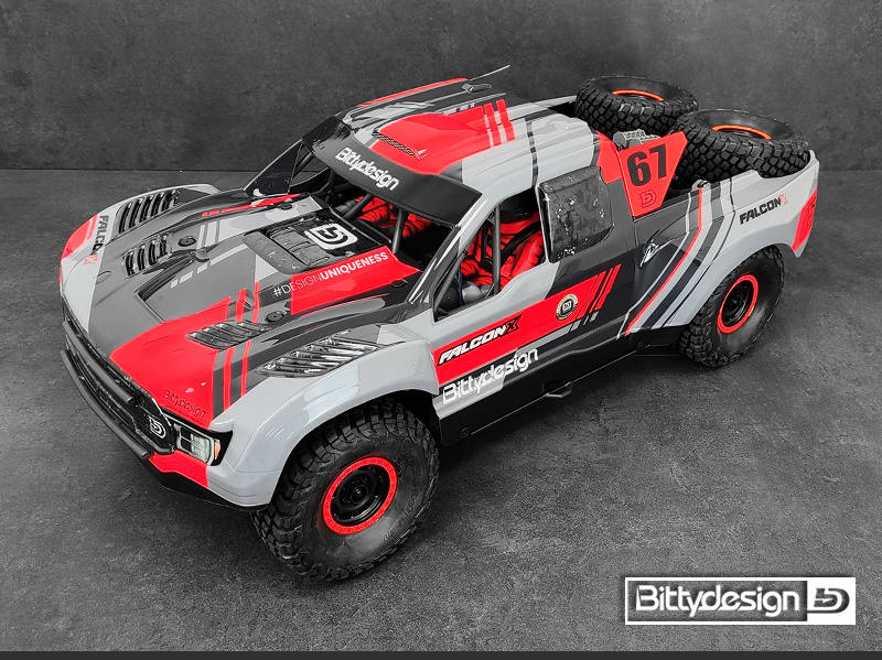 BITTYDESIGN BDTRX7-FLCK FALCON-X Body for TRAXXAS UDR (Unpainted/Cut-out) 1.5mm - 6