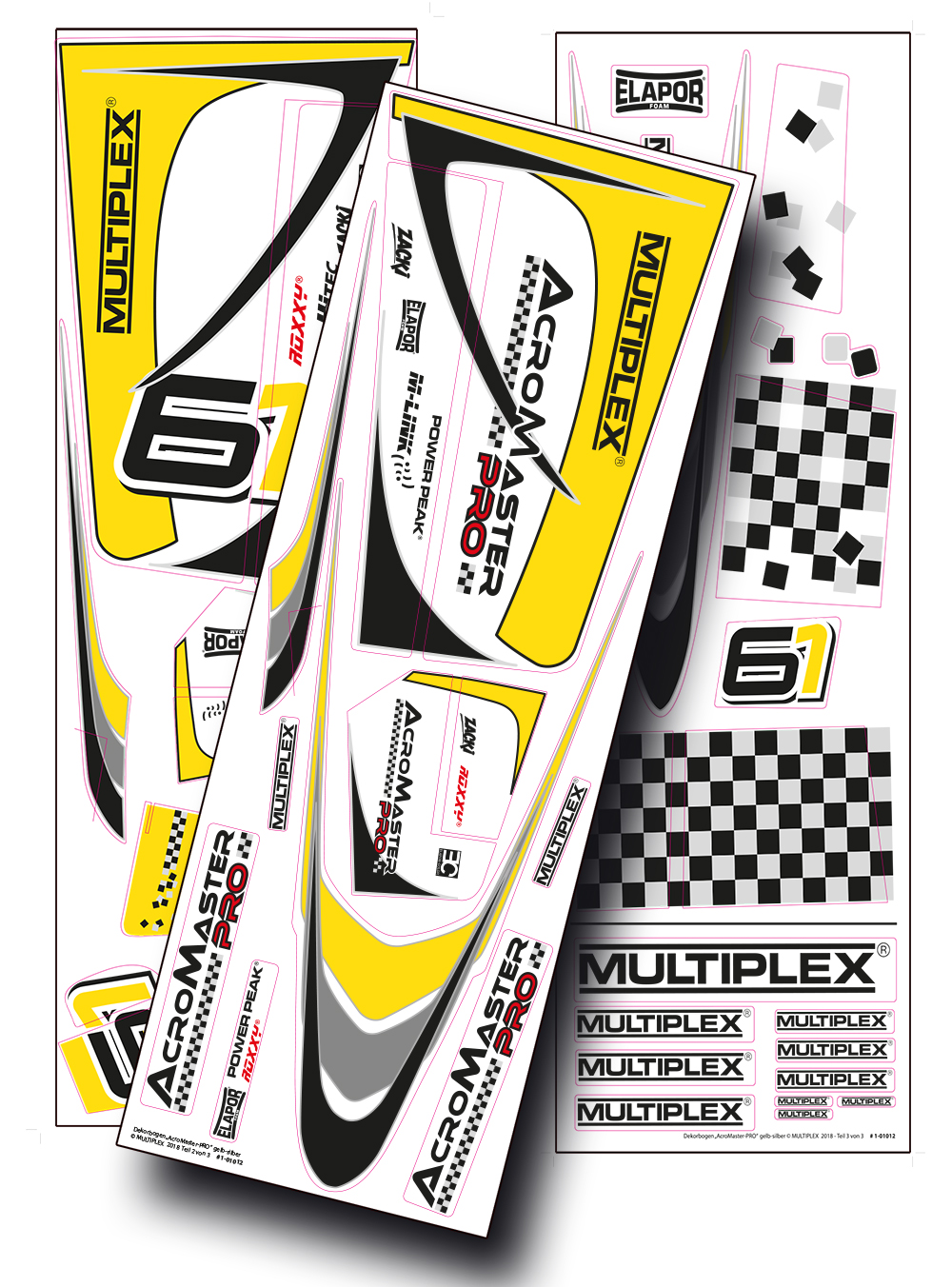 Multiplex Acromaster Pro Dekalark Gul/Svart