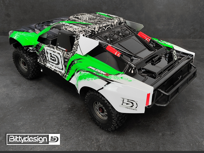 BITTYDESIGN BDTRX7-FLCK-PPG FALCON-X 1/7 Green for TRAXXAS UDR 1.5 mm - 2
