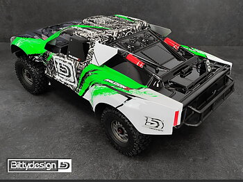 BITTYDESIGN BDTRX7-FLCK-PPG FALCON-X 1/7 Grön för TRAXXAS UDR 1.5mm