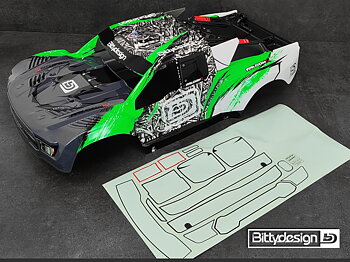 BITTYDESIGN BDTRX7-FLCK-PPG FALCON-X 1/7 Grön för TRAXXAS UDR 1.5mm