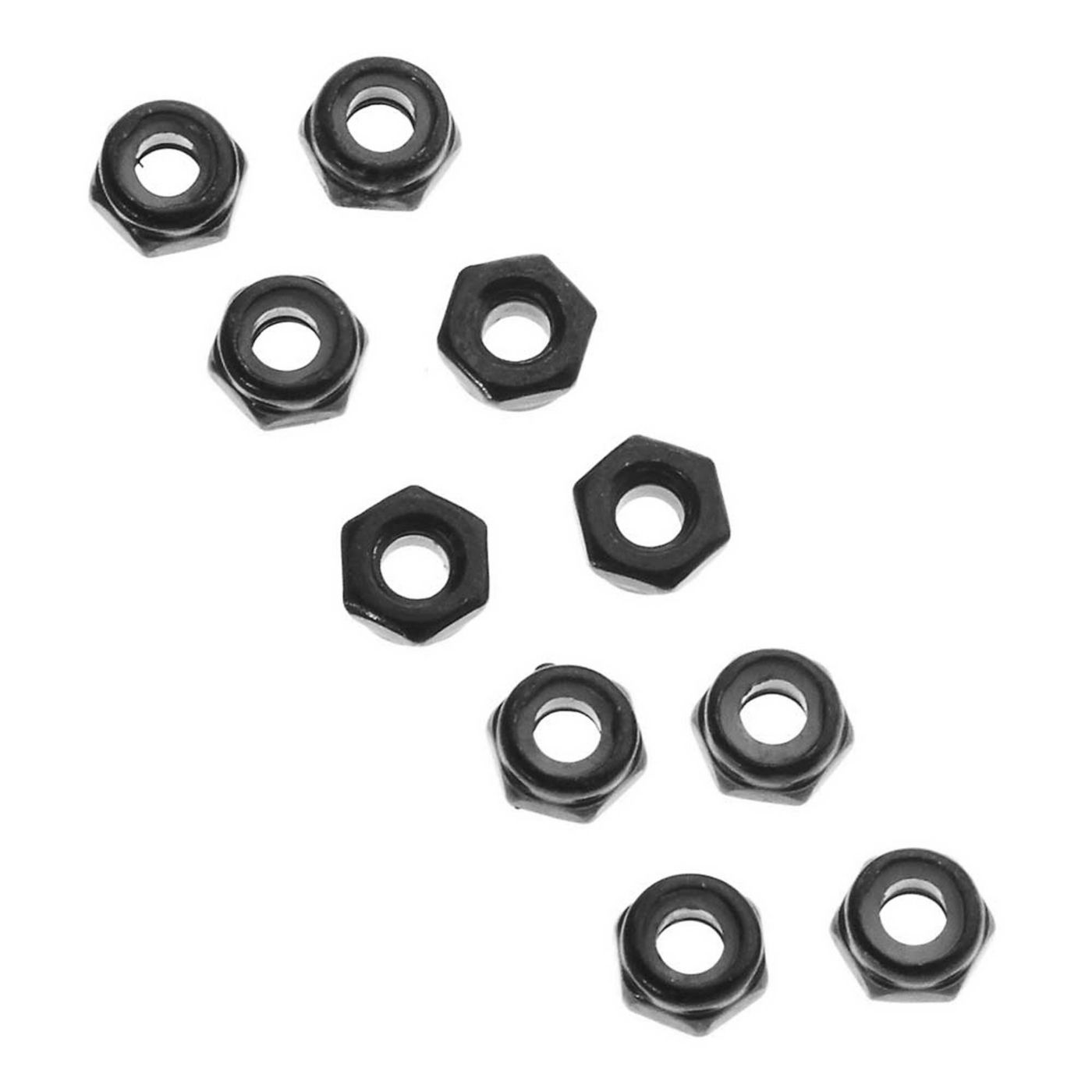 Axial AXA1052 Thin Nylon Locking Hex Nut M3 Black (10) - 2