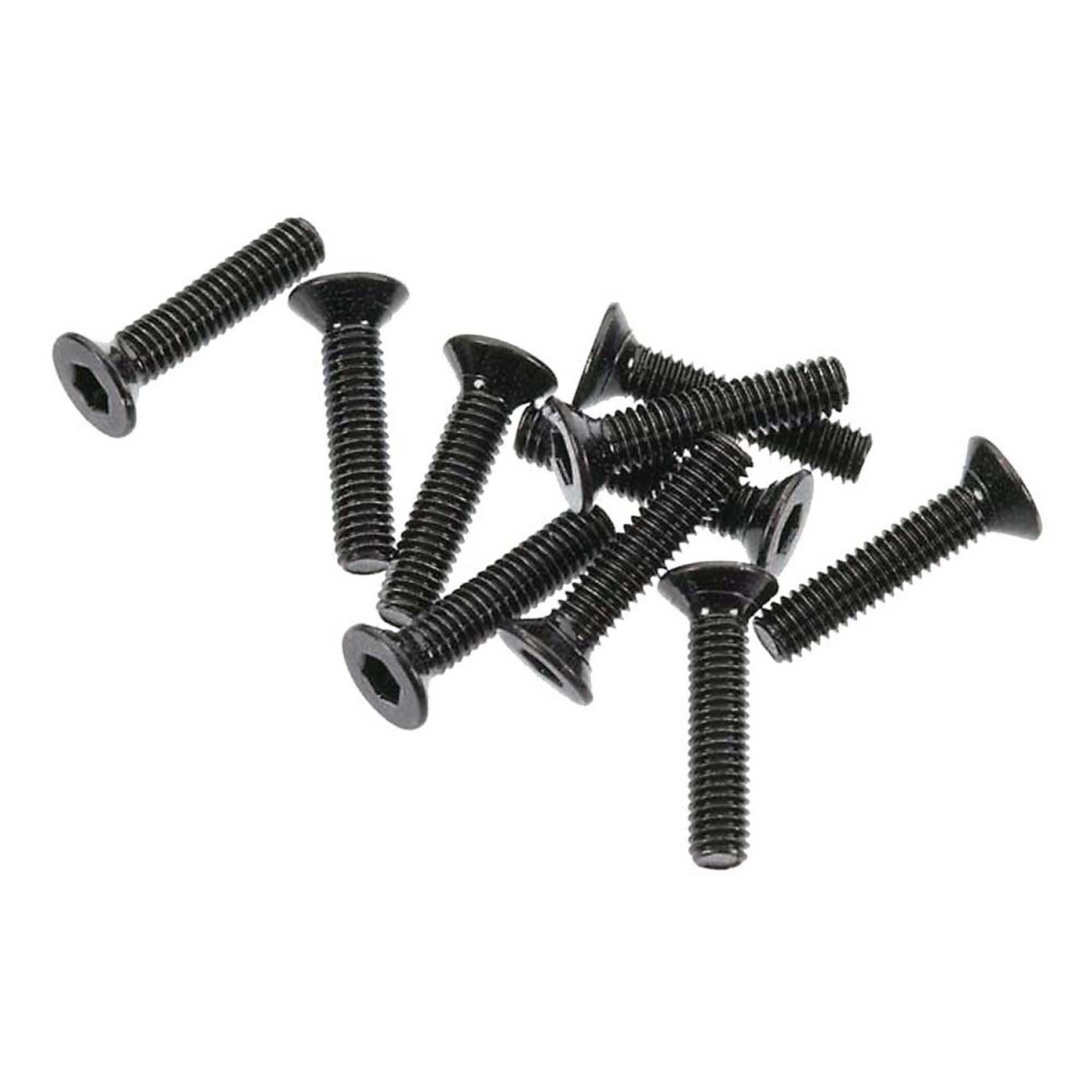 Axial AXA0055 Flat Head Screw M2.6x12mm Black (10)