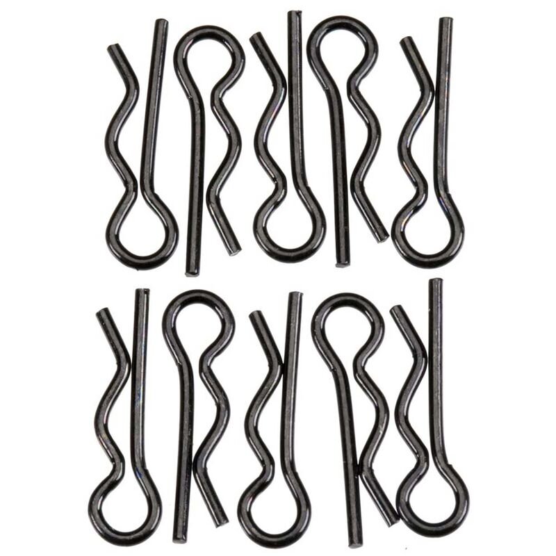 Axial AXA1059 Body Clip 6mm Black (10)
