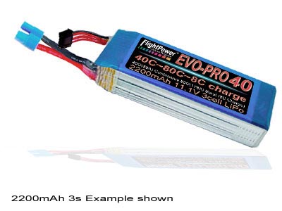 FLIGHTPOWER EVO-PRO 40 14.8V 2200mAh 4cell