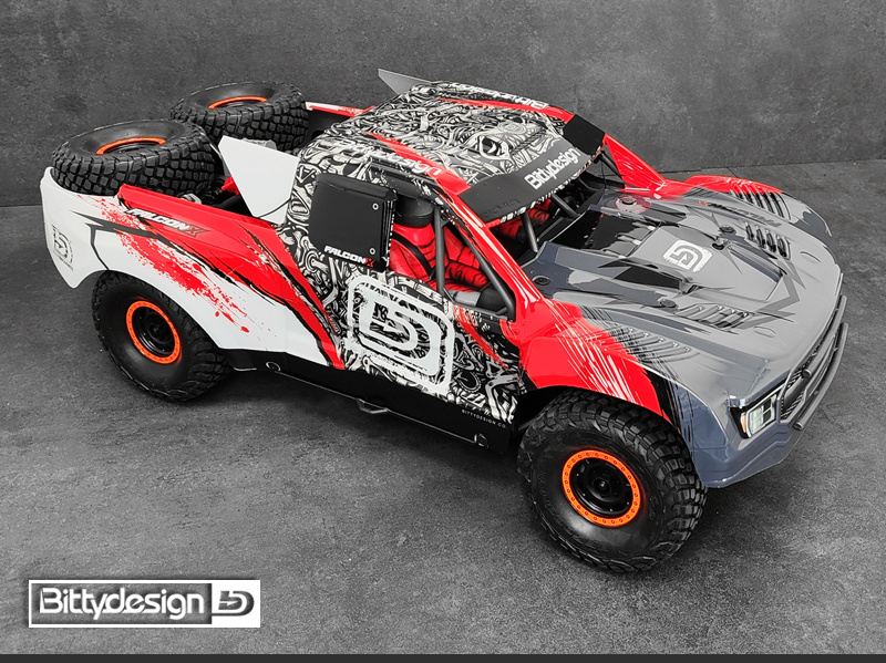 BITTYDESIGN BDTRX7-FLCK-PPR FALCON-X 1/7 Röd för TRAXXAS UDR 1.5mm - 4