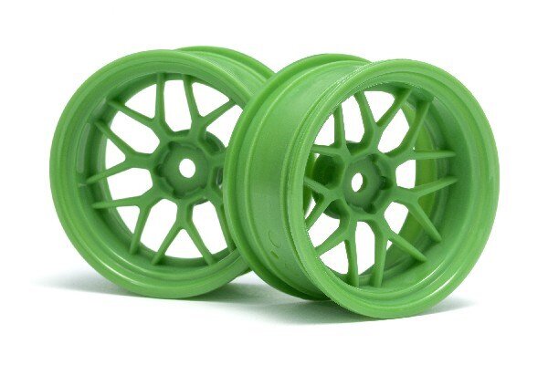 HPI HP116532 Tech 7 Wheel Green 52X26X+9Mm Offset (2Pcs)
