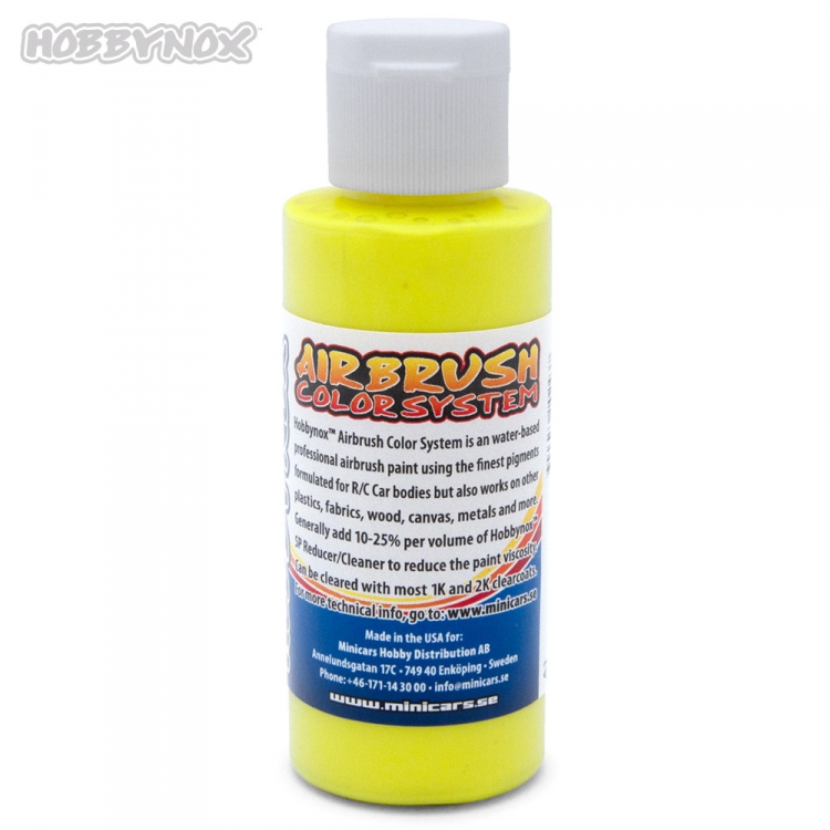 Hobbynox Airbrush Color Neon Gul 60ml - 3