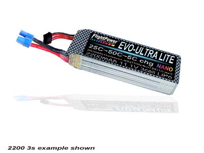 FLIGHTPOWER EVO-ULTRA LITE 14.8V 2200mAh 25C 4Cell NANO