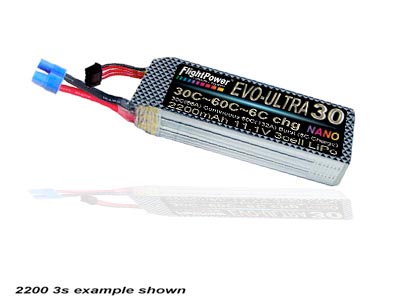 FLIGHTPOWER EVO-ULTRA 30 7.4V 3000mAh 30C 2Cell NANO