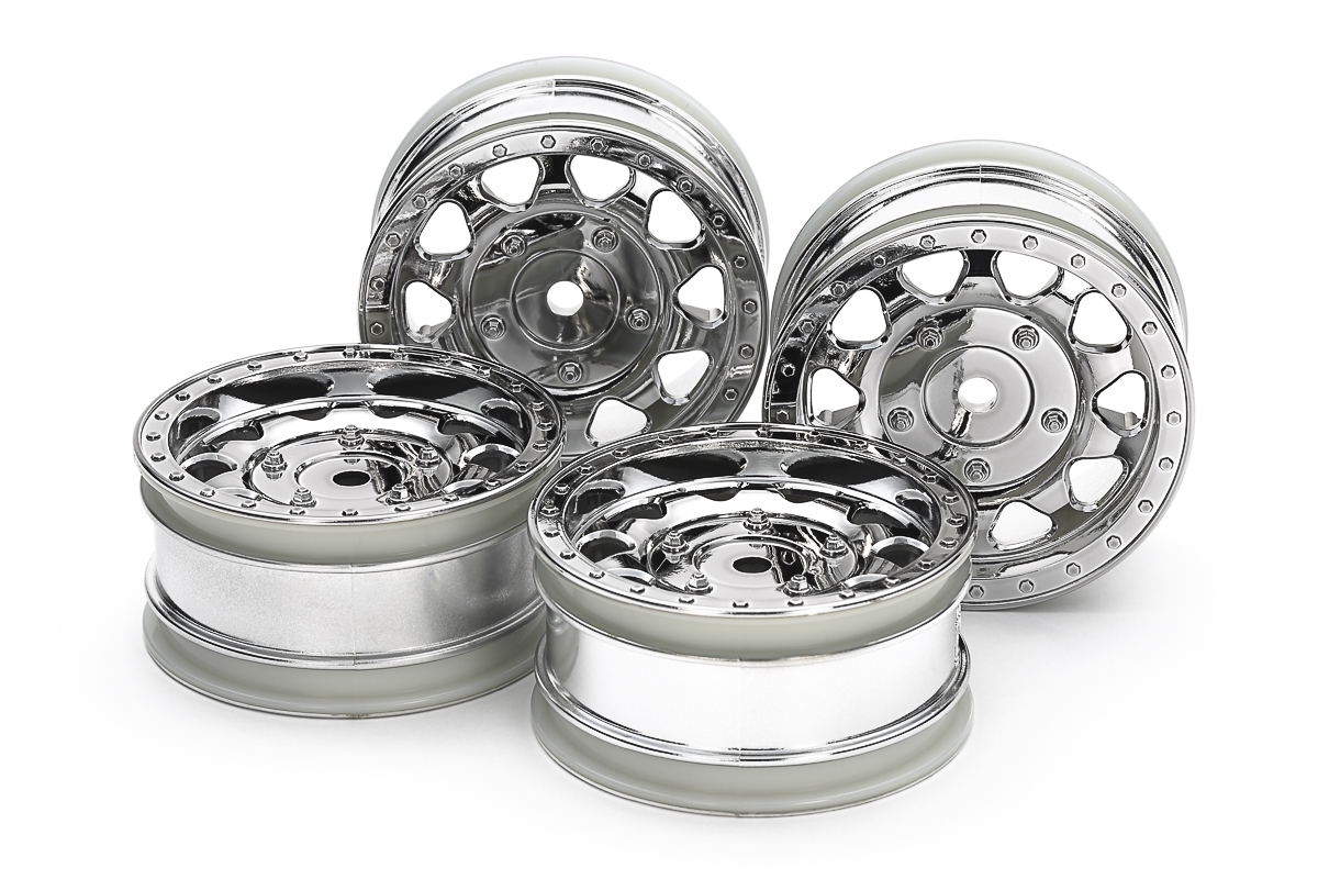 TAMIYA BBX Chrome Plated Wheels (26mm Width, Offset +2mm) 51715