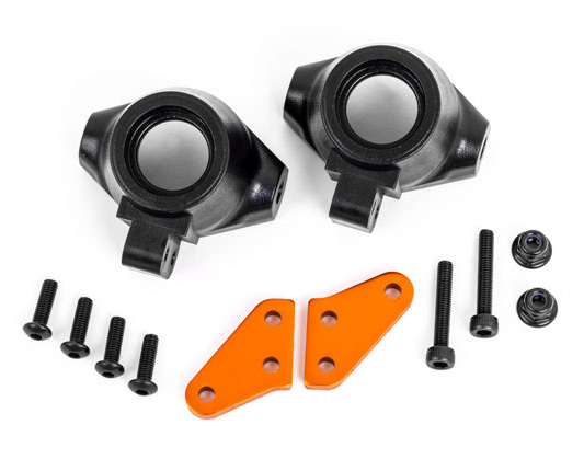 Steering Spindles + Arms Alu Orange (Pair) Sledge