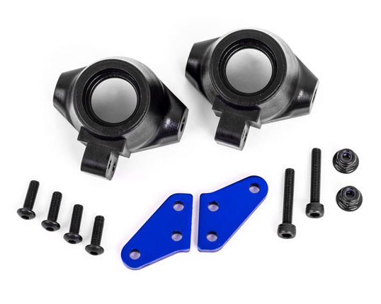 Steering Spindles + Arms Alu Blue (Pair) Sledge