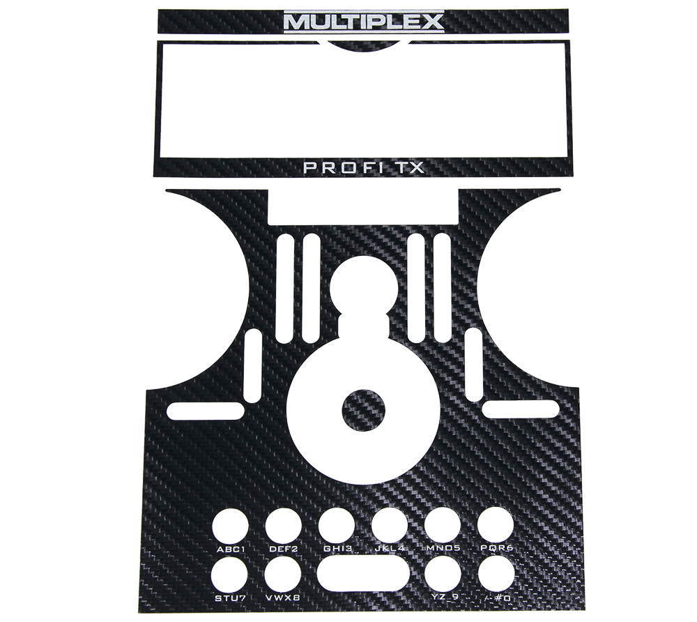 Multiplex PROFI TX Dekal Carbon Svart