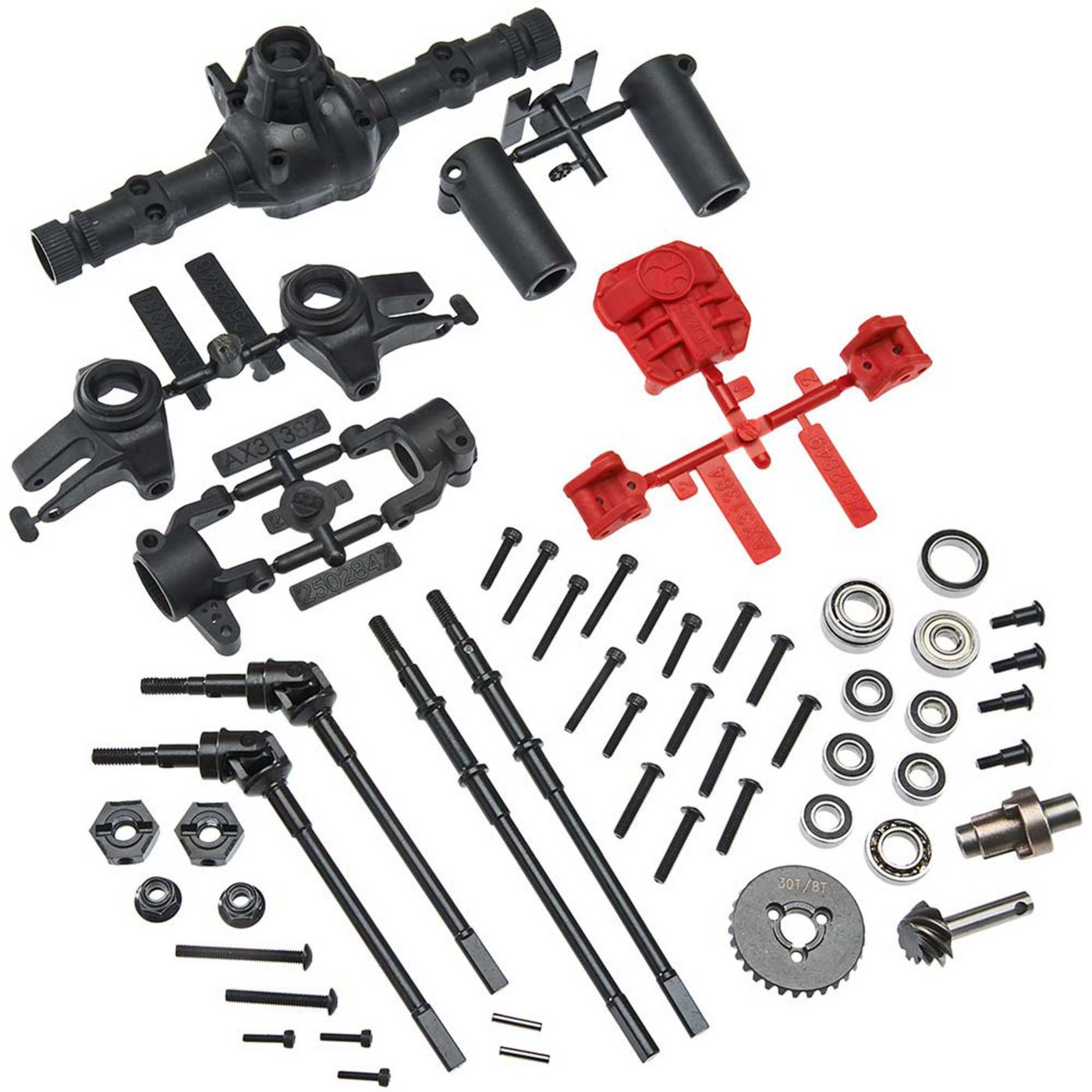 Axial AX31438 AR44 Locked Axle Set Front/Rear Complete