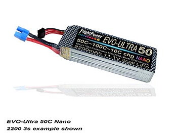 FLIGHTPOWER EVO-ULTRA 50 11.1V 2600mAh 3cell nano