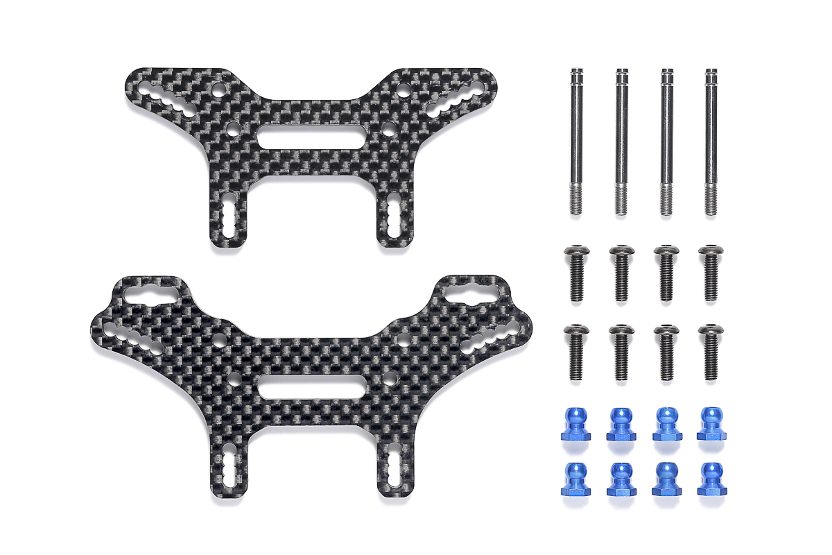 TAMIYA XV-02 Short Carbon Damper Stay Set 22076