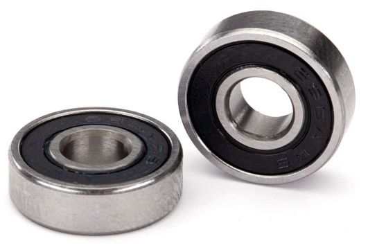  Ball bearing 6x16x5mm Rubber sealed Black (2)