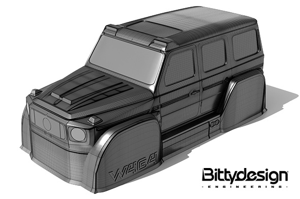 BITTYDESIGN W464 1/18 Kaross Traxxas TRX-4M (Omålad/Klippt) - 2