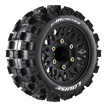 Louise RC World Däck & Fälg ST-MCROSS 1/10 Soft (Lös 12, 14 & 17mm Hex) (2)