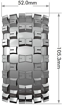 Louise RC World Däck & Fälg ST-MCROSS 1/10 Soft (Lös 12, 14 & 17mm Hex) (2)