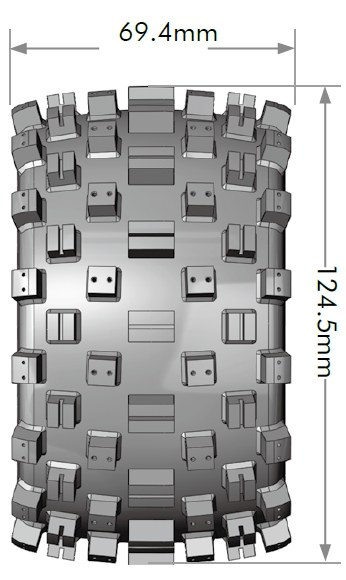 Louise RC World Tire & Rim MT-ROCK 1/10 Soft (Loose 12, 14 & 17mm Hex) (2) - 2