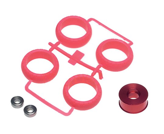 TAMIYA 84367 Alu. Wheelie Roller Set (Red)