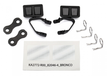 Side Mirrors Set Black Bronco