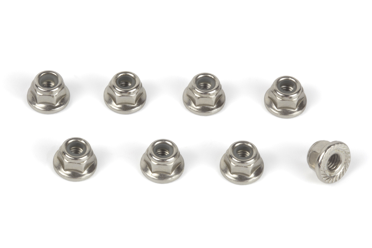 Maverick RC MV151130 Flanged Lock Nut M4 (8pcs)