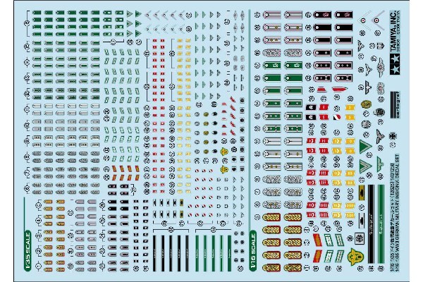 Tamiya 12625 1/16 & 1/35 WWII German Military Insignia Decal Se