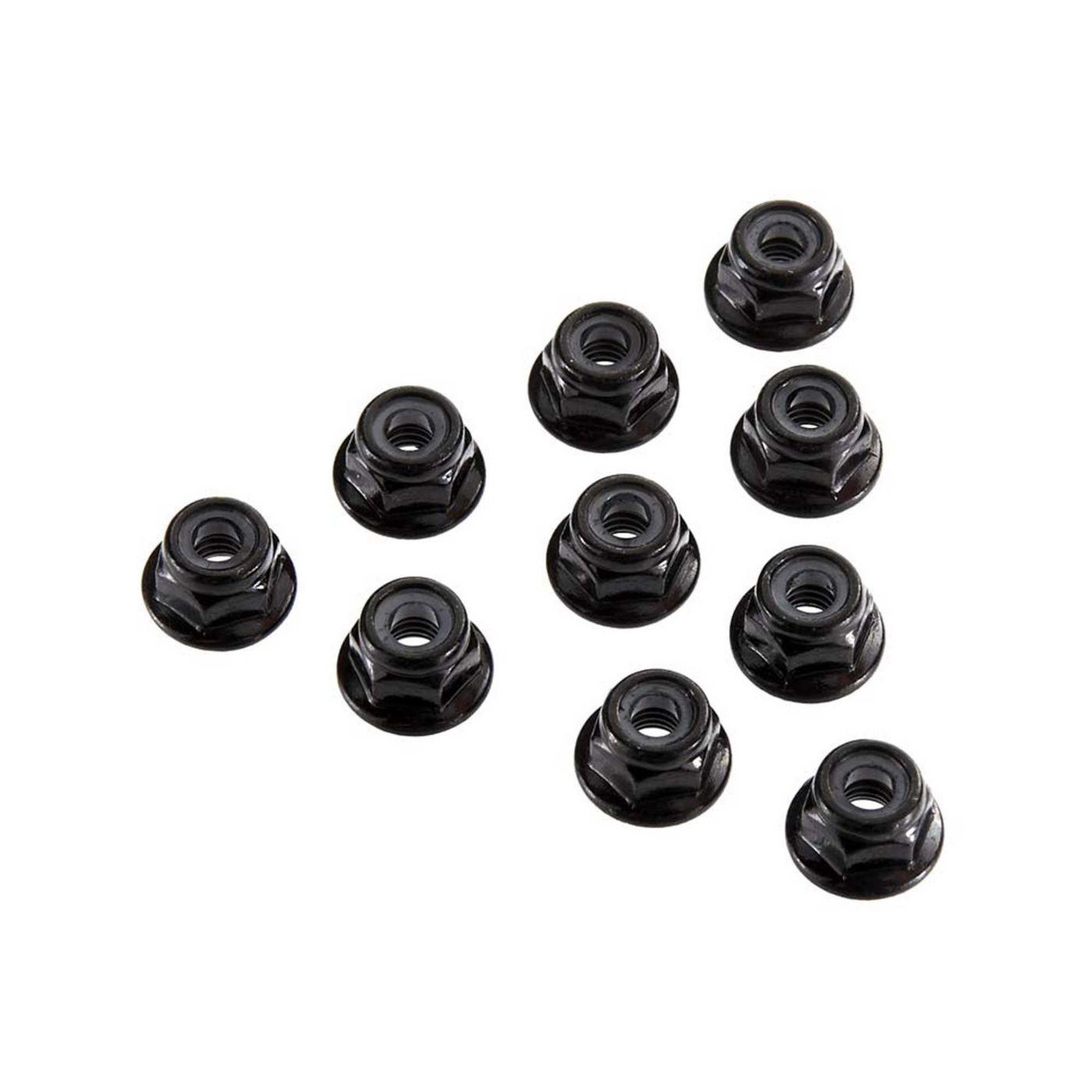 Axial AX31250 Serrated Nylon Lock Nut Black 4mm (10) - 2