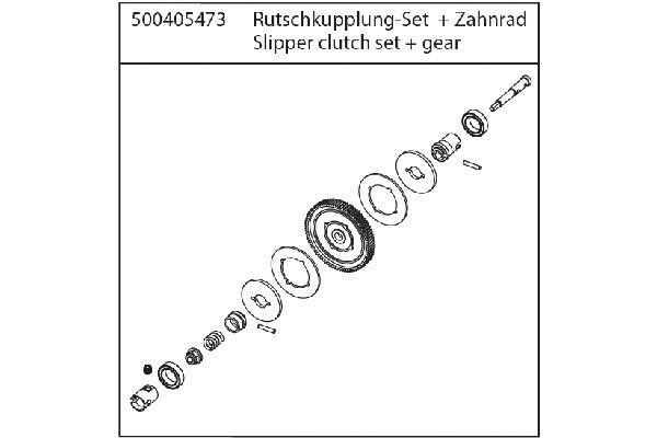 CARSON 500405473 X10E Main Gear Clutch Set