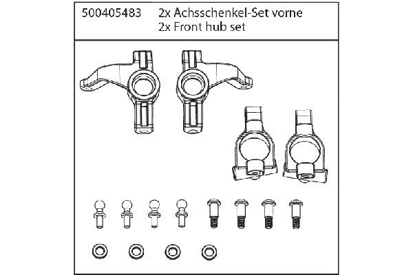CARSON 500405483 X10E Front Hub Set (2)