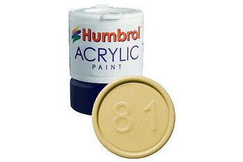 Humbrol 81 Acrylic Pale Yellow 12ml - Matt
