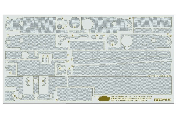 Tamiya 12647 1/35 TigerI Mid-Late Zimmerit coating Sheet
